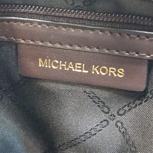 Michael Kors Austin Pebbled Leather Signature Stripe Tote Bag image number 5