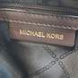 Michael Kors Austin Pebbled Leather Signature Stripe Tote Bag image number 5