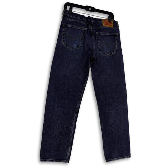 Mens Blue Denim Medium Wash Pockets Stretch Straight Leg Jeans Size 32/32 image number 3