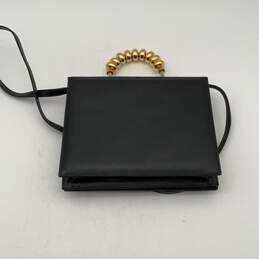 Safi lack Womens Black Leather inner Pocket Crossbody Bag Purse W/Gold Handle alternative image