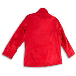 Mens Red Long Sleeve Mock Neck Front Pocket Full-Zip Jacket Size Small alternative image