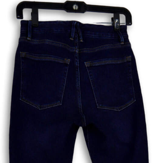 Womens Blue Denim Dark Wash 5-Pocket Design Skinny Leg Jeans Size 2/26 image number 3