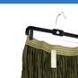 NWT Chico's Womens Green Elastic Waist Pull-On Midi Pleated Skirt Size 1 image number 3