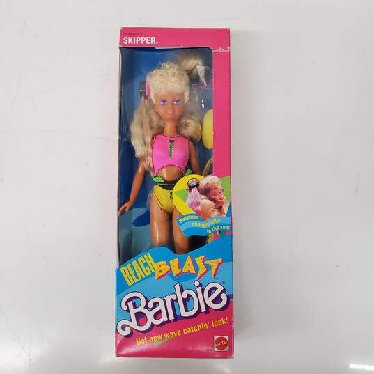 SEALED VTG Mattel1989 Barbie Beach Blast Skipper Doll image number 1