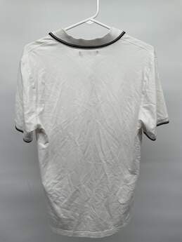 Mens White Head Patch Short Sleeve Polo Shirt Size Small W-0528990-E alternative image