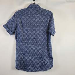 Ted Baker Men Blue Printed Button Up Sz 3 NWT alternative image