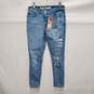 NWT Levi's WM 711 Skinny Ankle Distressed Mid-Rise Blue Denim Jeans 27x 24 image number 1