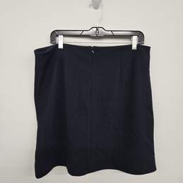 Navy Blue Wrap Skirt With Button alternative image