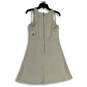 NWT Womens White Sleeveless Back Zip Knee Length A-Line Dress Size 10 image number 2