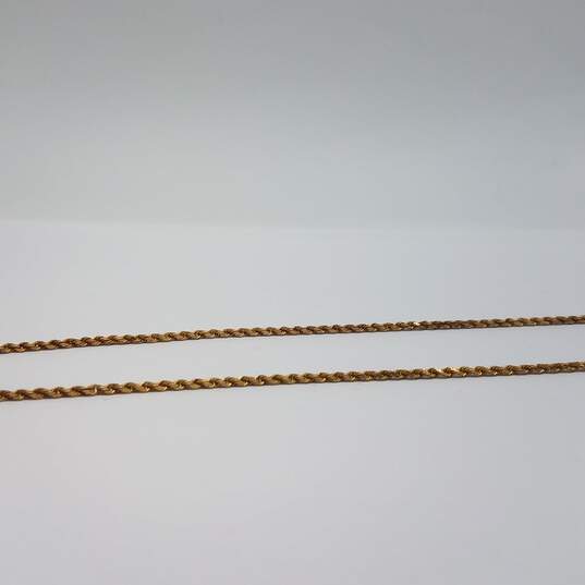 14k Gold 1.5mm Rope Chain Necklace 5.0g image number 2