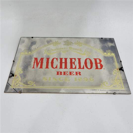 Vintage 1986 Anheuser-Busch Michelob Beer Since 1896 Mirror Sign image number 1