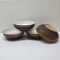 Denby Pottery Stoneware Cotswold Soup Cereal Fruit Bowls Textured Brown Set of 4 image number 1