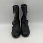 Vince Camuto Womens Whynn Black Leather Round Toe Side Zipper Biker Boots Size 8 image number 1
