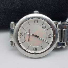 Michael Kors Cartier style, MOP Dial Stainless Steel Watch alternative image