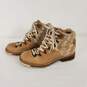 Woolrich Tan Wool Leather Lace Up Ankle Boots Women's Size 9 B image number 3