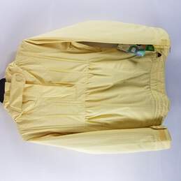 Roxy Women Yellow Zip Up Hoodie Rain Jacket with Liner S NWT