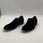 Mens Black Suede Round Toe Low Top Block Heel Slip-On Loafer Shoes Size 11 image number 1