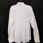 Mens White Point Collar Long Sleeve Casual Button Up Shirt Size X-Large image number 2