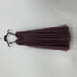 NWT Womens Purple Lace Sleeveless Padded Back Zip Maxi Dress Size 10 image number 2