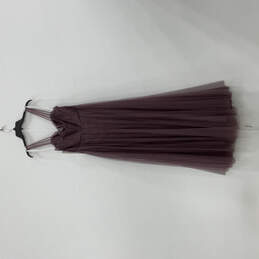 NWT Womens Purple Lace Sleeveless Padded Back Zip Maxi Dress Size 10 alternative image