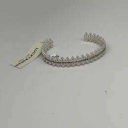 NWT Designer Lucky Brand Silver-Tone Beaded Fashionable Bangle Bracelet alternative image
