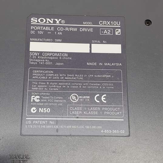 Sony CRX10U Portable CD-R/RW Drive Untested image number 5