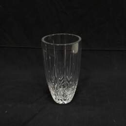 Heavy Crystal Glass Vase 10" Tall
