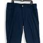 Mens Navy Blue Flat Front 5-Pocket Design Straight Leg Ankle Pants Size 39 image number 3