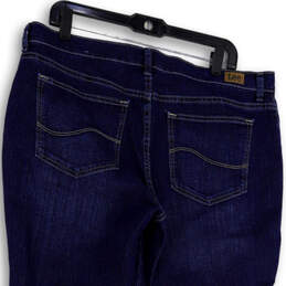 NWT Womens Blue Medium Wash Mid Rise Denim Straight Leg Jeans Size 16 Short