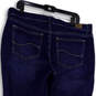 NWT Womens Blue Medium Wash Mid Rise Denim Straight Leg Jeans Size 16 Short image number 1