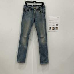 Burberry Womens Blue Denim 5-Pocket Design Skinny Leg Jeans Sz 29W/32L With COA