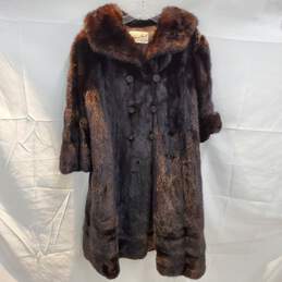 Furs by Gene Hyatt Long Beaver Fur Coat No Size