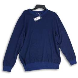 NWT Vineyard Vines Womens Blue Crew Neck Long Sleeve Pullover Sweater Size XL