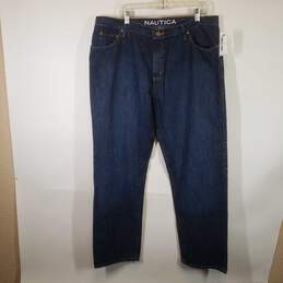 NWT Mens Relaxed Fit Stretch Denim Straight Leg Jeans Size 40X32