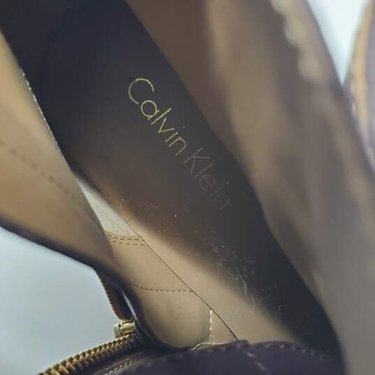 Calvin Klein Women's Heeled Zip Up Booties-NOO MARKED SIZE image number 6