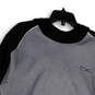 Mens Gray Black Long Sleeve Kangaroo Pockets Pullover Hoodie Size Large image number 3