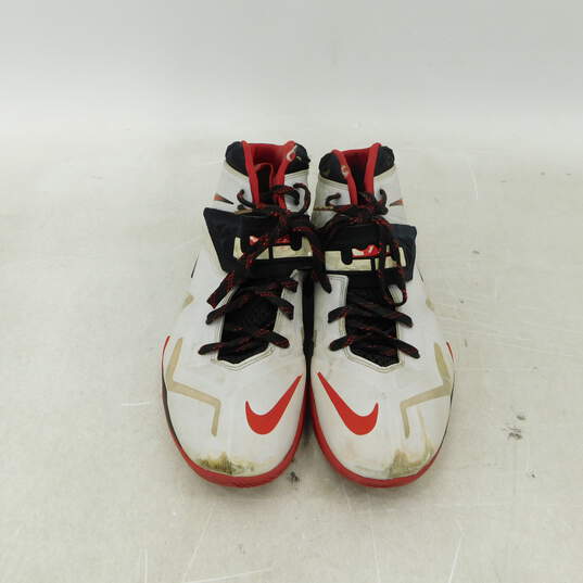 LeBron Zoom Soldier 7 White Red Black Men's Shoes Size 11 image number 1