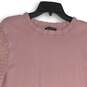 Adrianna Papell Womens Pink Scallop Edge Neck Pullover Sweater Size XL image number 3