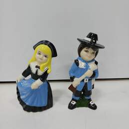 Ceramic Thanksgiving Couple Figurines