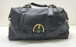 Coach Leather Campbell Buckle Satchel Black
