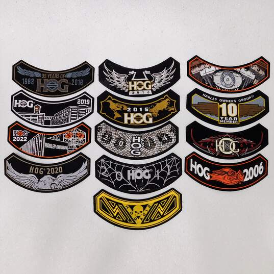 Assorted 2000's Harley Davidson Patches Life Member 10 Year Member image number 1