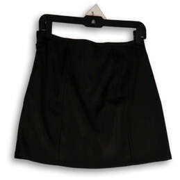 NWT Womens Black Faux Leather Pull-On Short A-Line Skirt Size Small alternative image