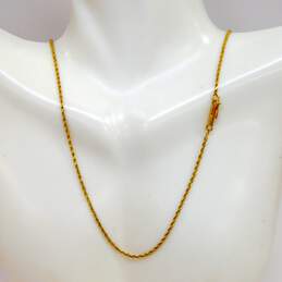 14K Yellow Gold Rope Chain Necklace for Repair 3.7g