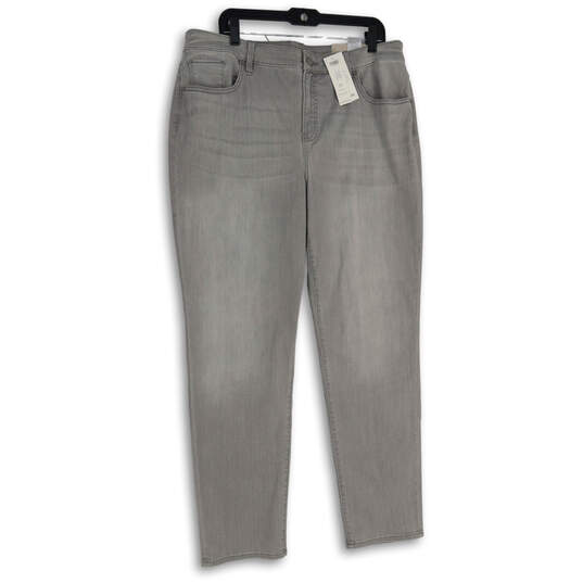 NWT Womens Gray Denim Mdium Wash 5 Pocket Design Skinny Jeans Size 3T image number 1