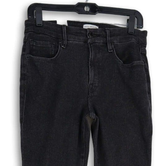 Womens Black Denim Medium Wash 5-Pocket Design Skinny Leg Jeans Size 8/29 image number 3