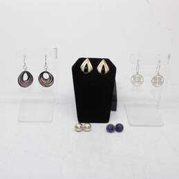 Assortment of 5 Pairs Sterling Silver Earrings - 22.6g