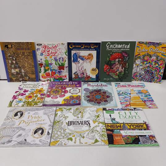 Bundle of 12 Assorted Adult Coloring Books image number 1