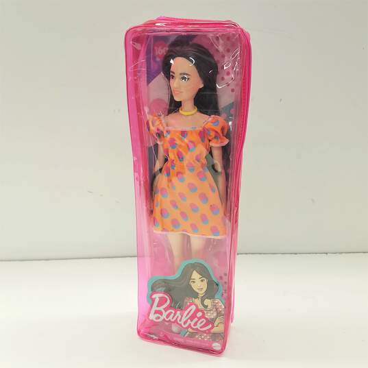 Mattel-Barbie FASHIONISTAS DOLL #160 (Brunette Hair, Polka Dot Dress) GRB52 NRFB image number 5