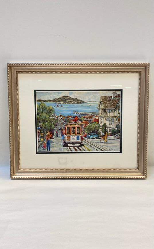 Karin Diesner Hyde St. Cable Car San Francisco Signed Lithograph image number 1