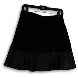 Womens Black Side Zip Regular Fit Knee Length A-Line Skirt Size Medium alternative image